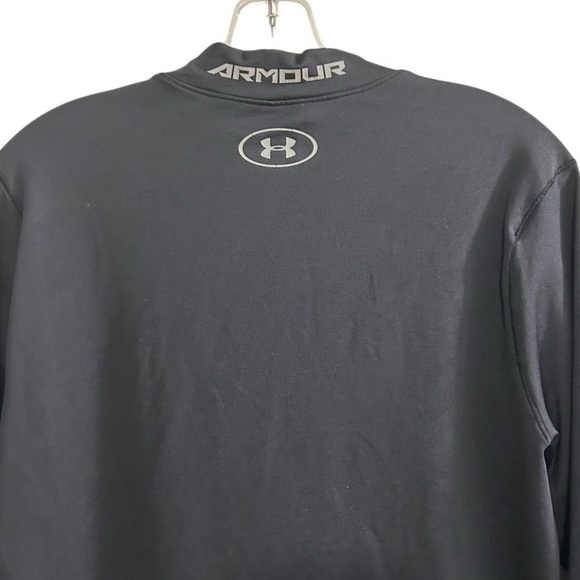 Under Armour Men's ColdGear Mock Neck Long Sleeve Shirt Black Size L - Picture 7 of 9